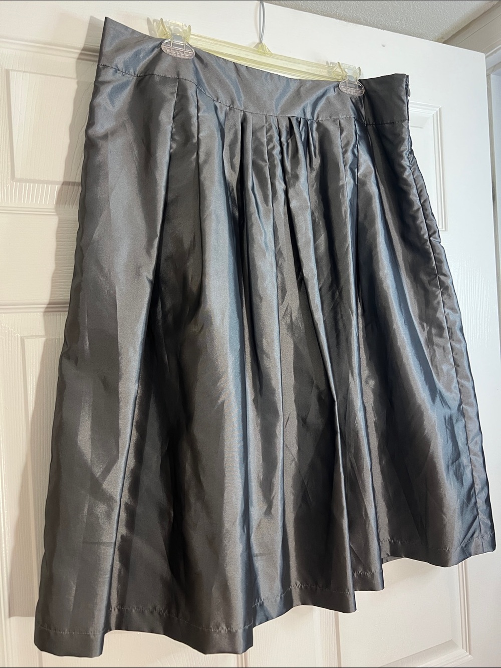 Worthington Metallic Gray Circle Skirt
